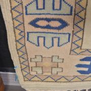 Tapis vintage unique de petite taille, neutre, réf. 2380