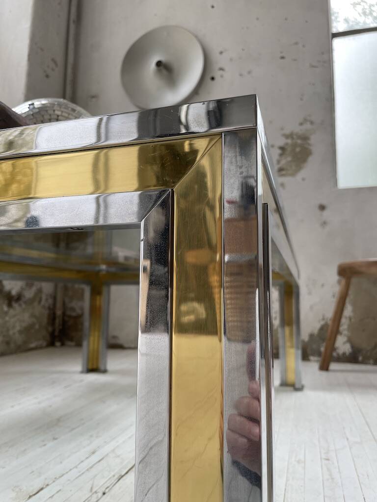 Romeo Rega chrome brass coffee table