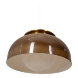 Lustre vintage années 70 en plastique marron design Massoni pour Harvey Guzzini