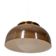 Lustre vintage années 70 en plastique marron design Massoni pour Harvey Guzzini