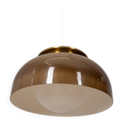 Lustre vintage années 70 en plastique marron design Massoni pour Harvey Guzzini