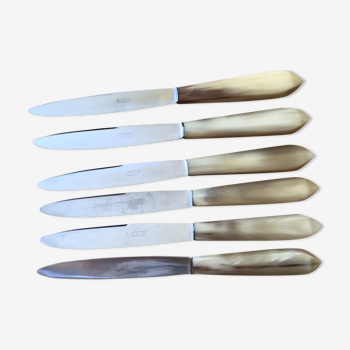 Stainless steel knives and horn