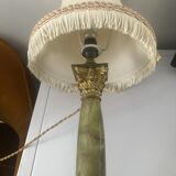 Empire column lamp in green onyx