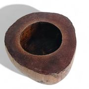 Centre de table Wabi Sabi moderne organique Coco de Mer, sculpté à la main, 19e siècle.