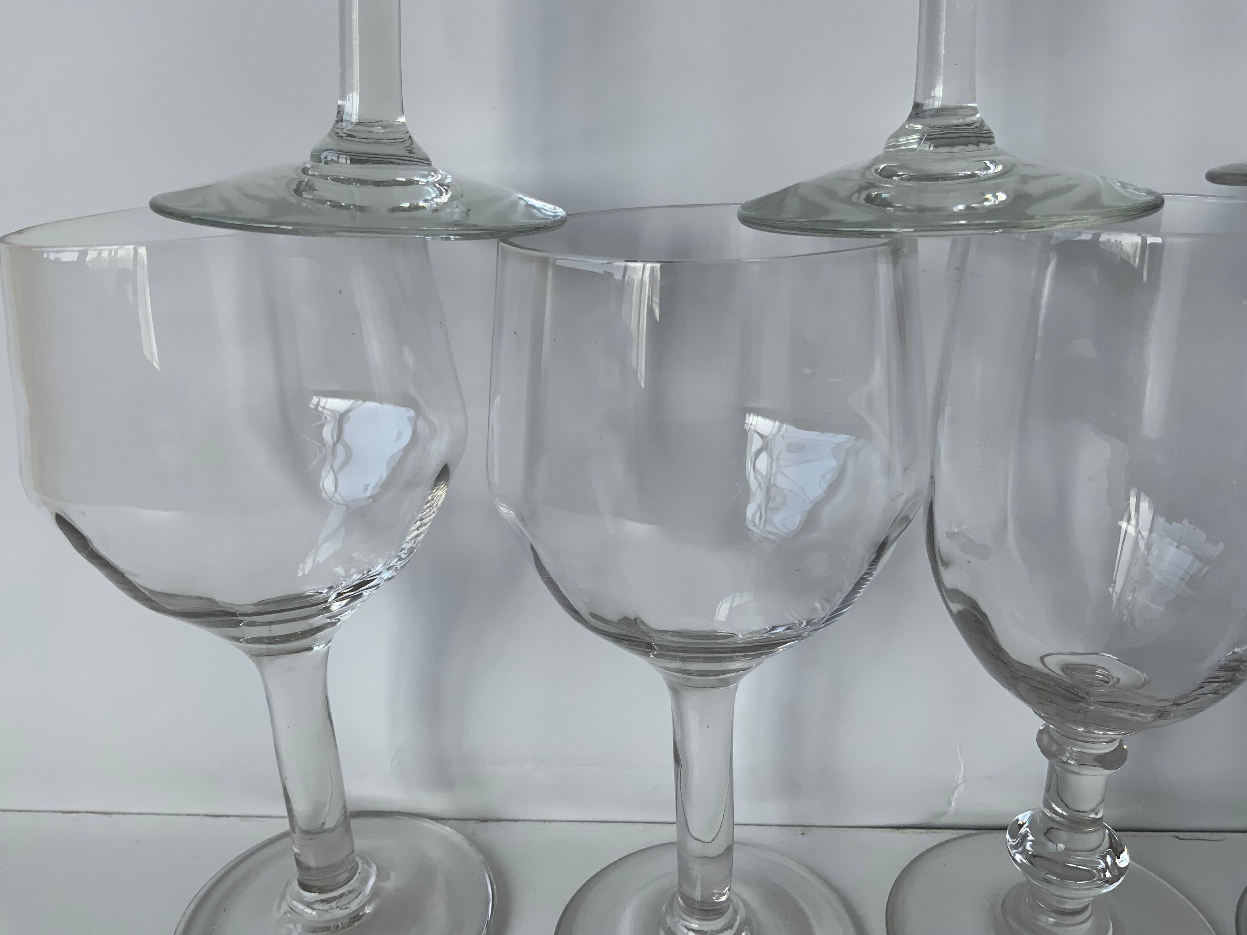 15 antique glasses mismatched