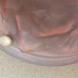 Ceiling light / Art Nouveau chandelier in pressed molded glass in working order - Degué