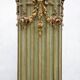 Olive green Louis XVI style pedestal column