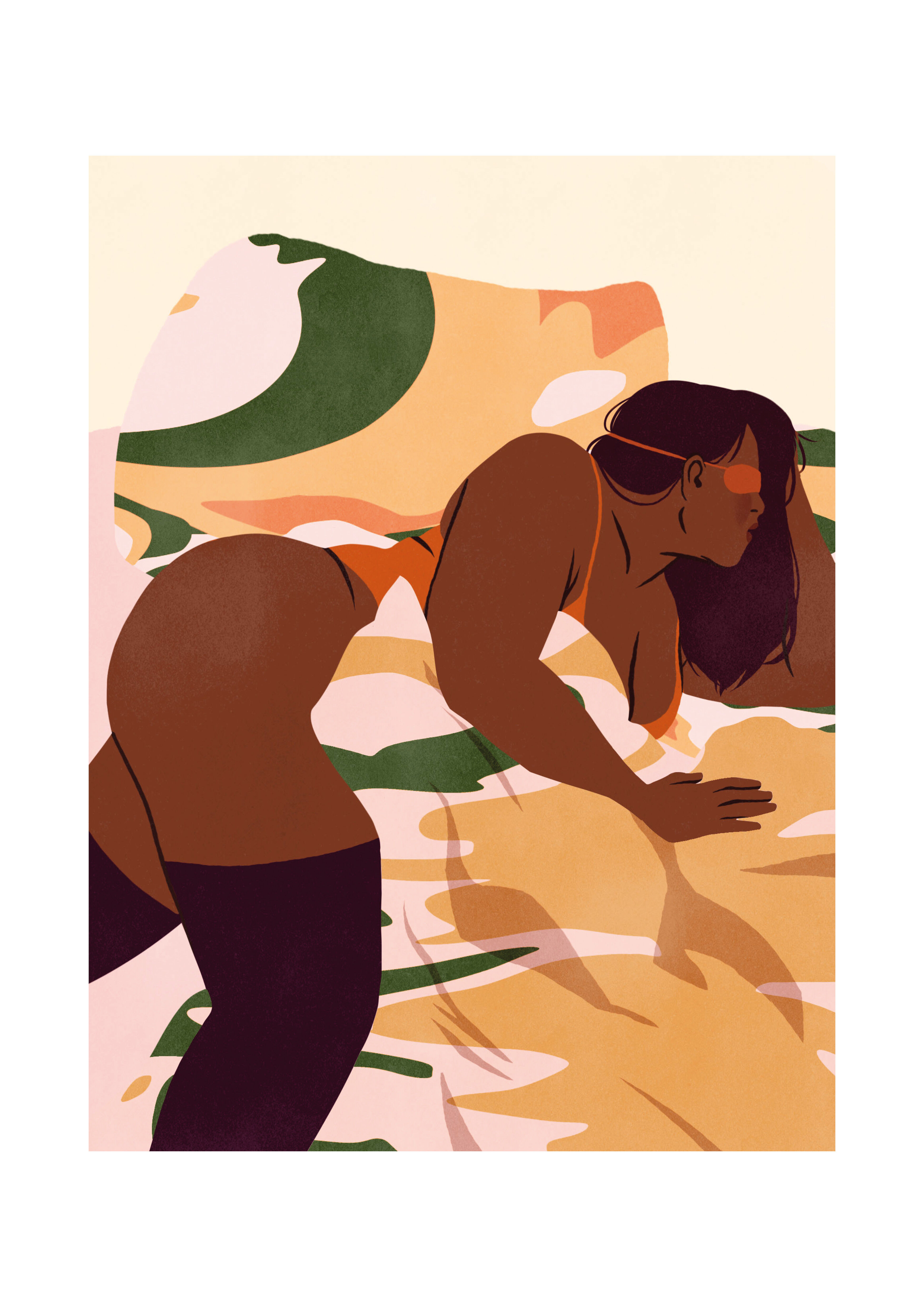 Illustration 30x40 Les Assoupis : Anita