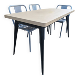 TOLIX, Large Metal Table T55 by Xavier Pauchard France, 1950s