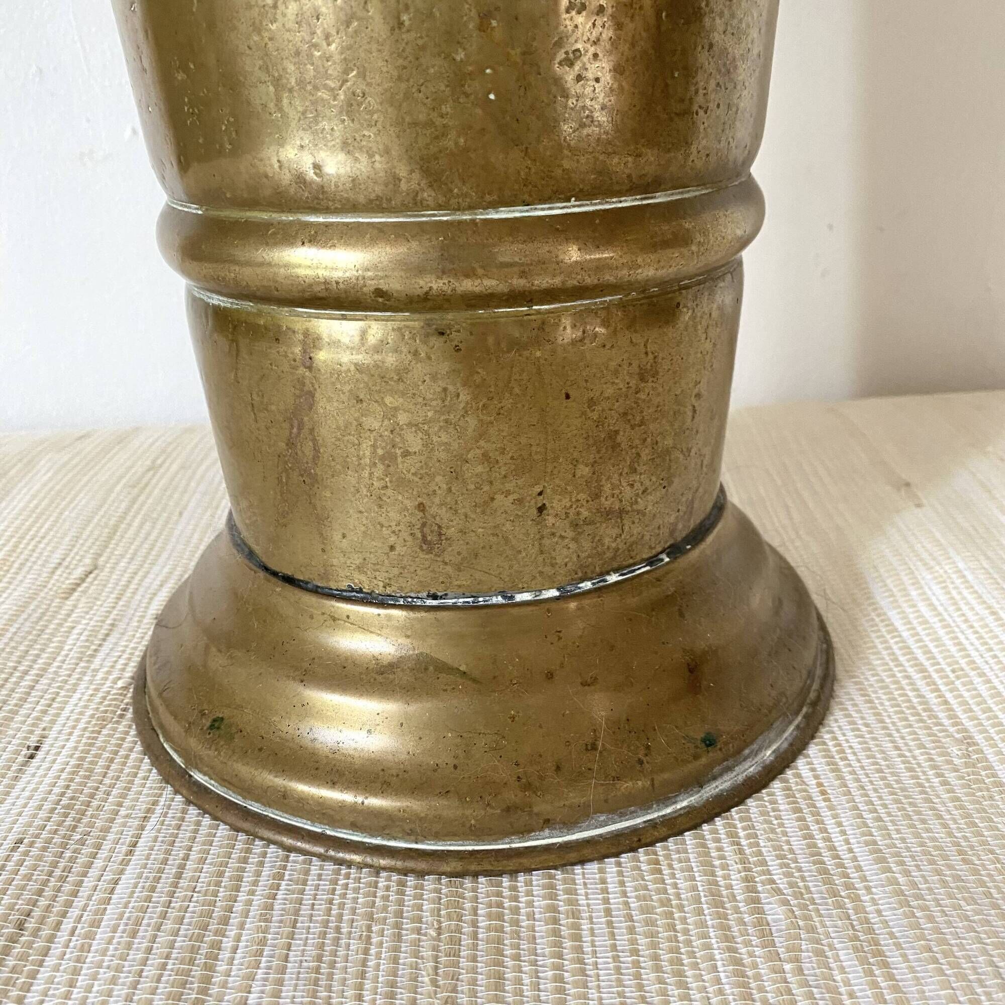 Brass umbrella stand - Brass La Gacilly -Le Dinandier