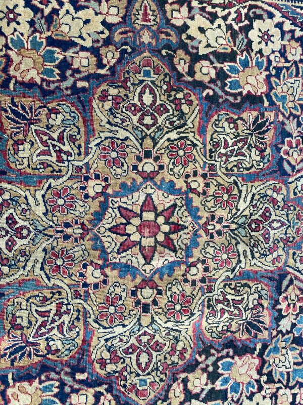Tapis ancien persan Kirman fin 140x218 cm