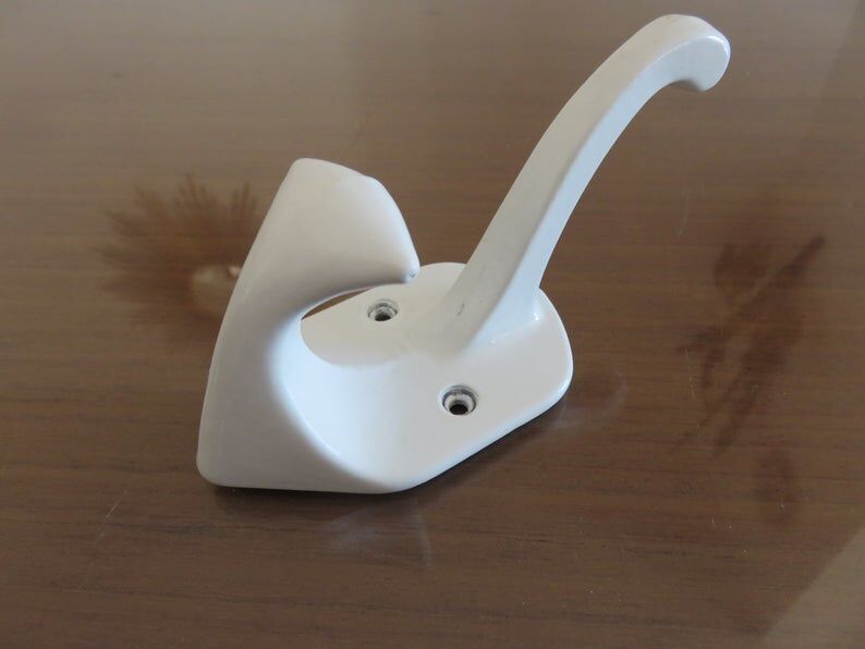 White lase metal patère 70s