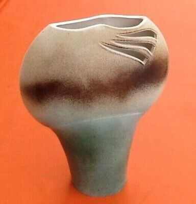 Vase modernist lens glazed ceramic