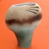 Vase modernist lens glazed ceramic