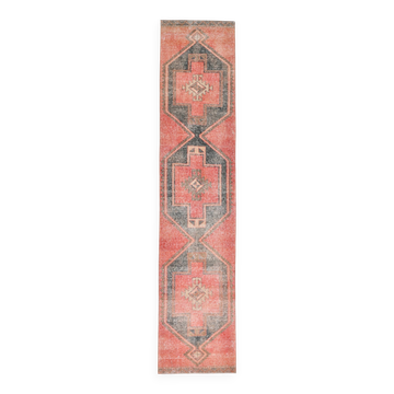 3x13 Wool Runner Rug, Turkish Runner, 82x381Cm