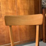 Pair of vintage 70's chairs with compass feet