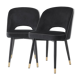 Paire de fauteuils sienne noir
