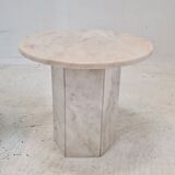 Set de 2 tables d’appoint en marbre italien, années 1980