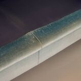 Chesterfield Duotone 2-Seat Sofa in Frosted Blue & Green Velvet 1950s