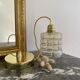 Vintage amber glass suspension globe