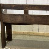 Rustic chestnut bench from the late 19th century.