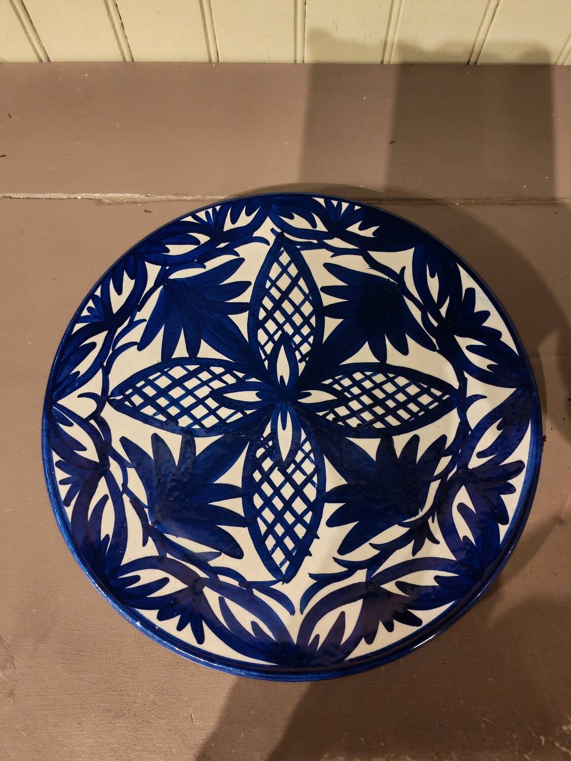 Vintage handmade ceramic plate