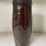 Enamelled sandstone vase