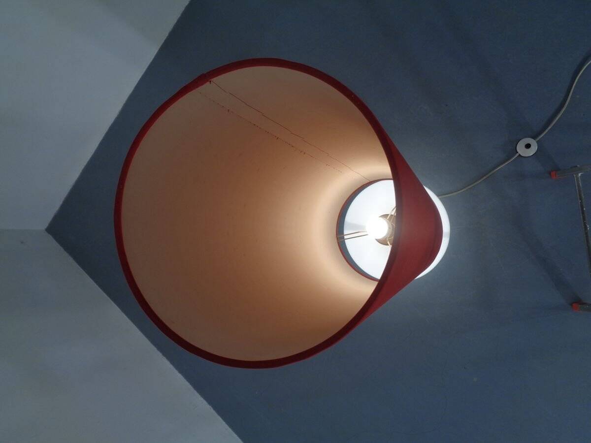 Floor lamp with illuminated glass stand from Doria Leuchten, 1960s.