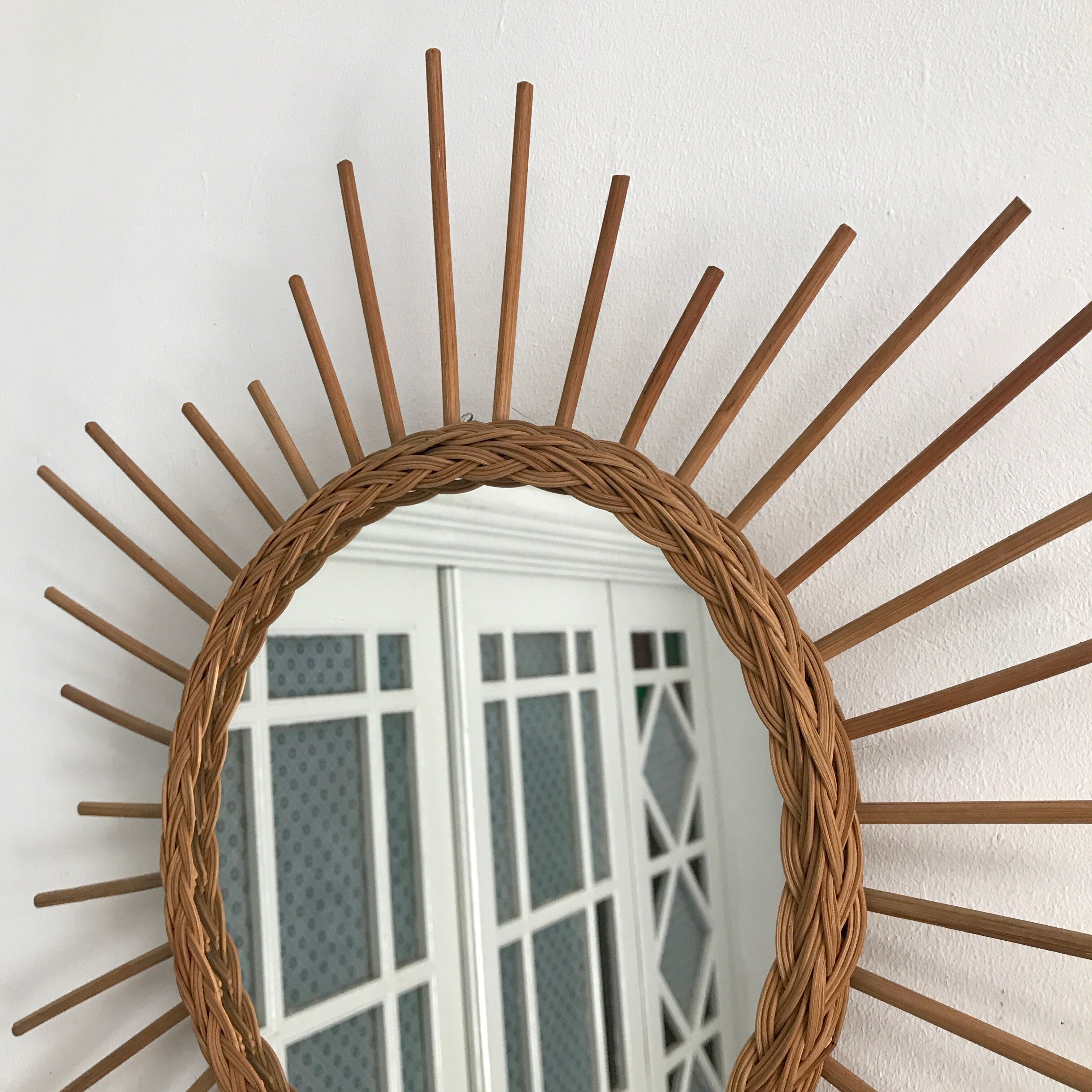 Miroir rotin
