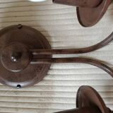 Pair of matte metal wall lights