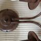 Pair of matte metal wall lights