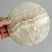 Coupelle en pierre naturelle veinée crème
