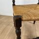 Chaise d'angle en bois sculpté et paille fin XIXème s.