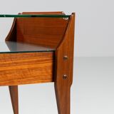 Pair of nightstands in teak La Permanente Mobili Cantù Italy 1950