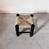 Mini black Moroccan stool