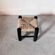 Mini black Moroccan stool