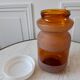 Pot vintage années 70 en verre couleur ambre