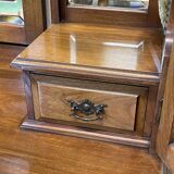 English walnut dressing table chest of drawers - early XXth