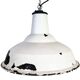 Industrial British White Enamel Factory Pendant Lamp from Benjamin, 1960s