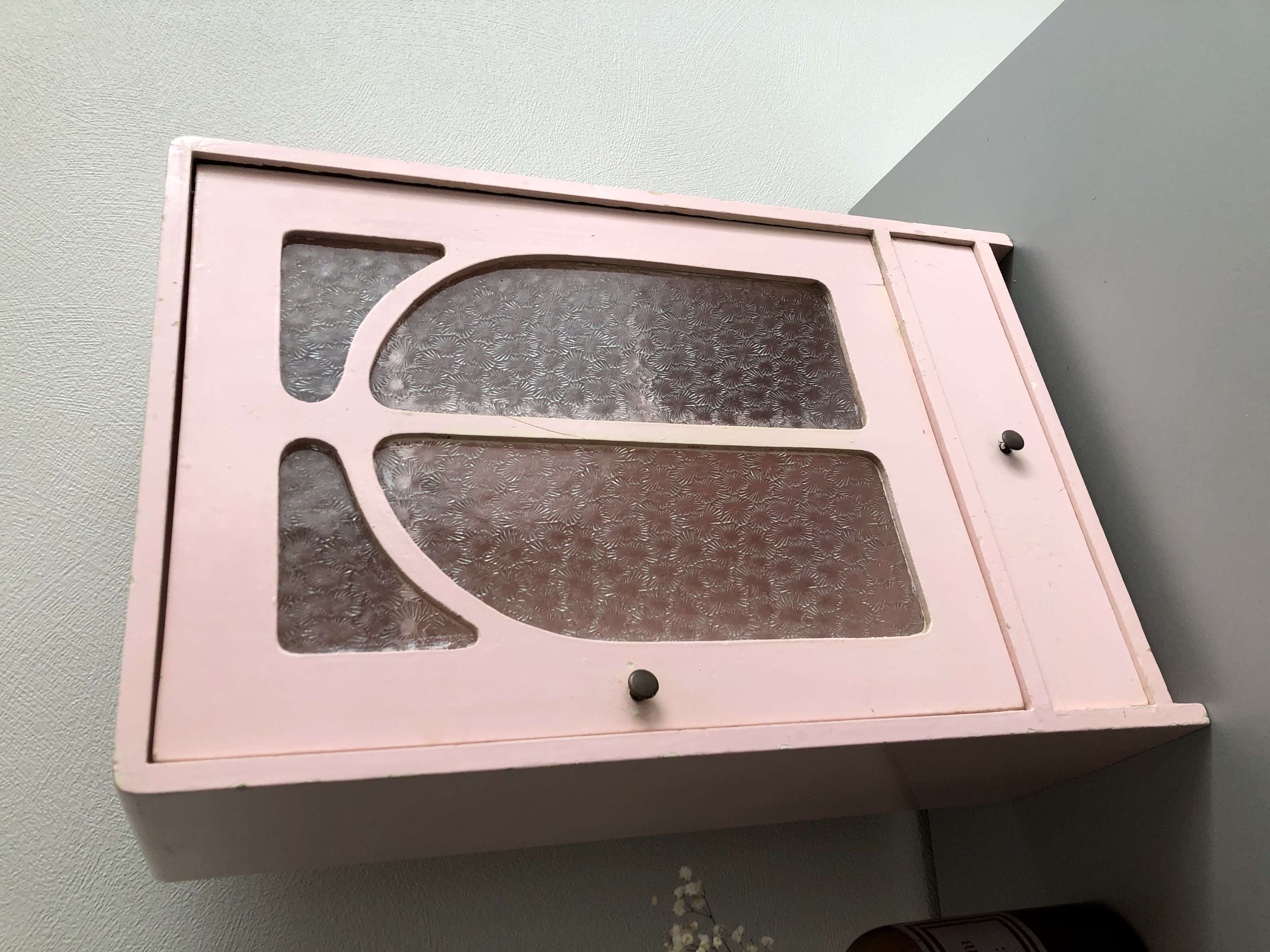 Pink pharmacy cabinet
