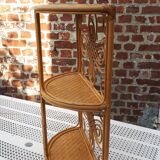 Rattan wall shelf