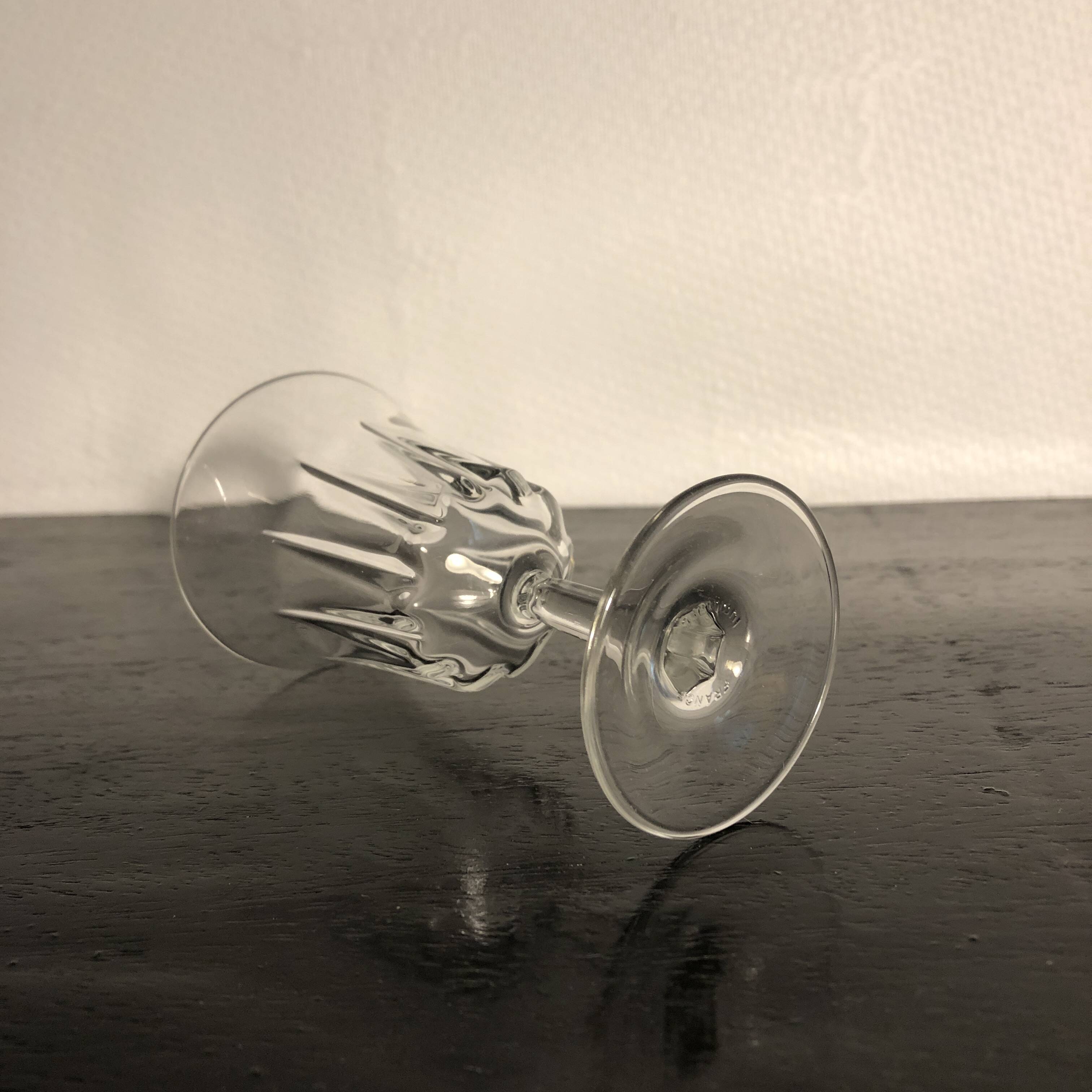 Crystal stemmed glasses