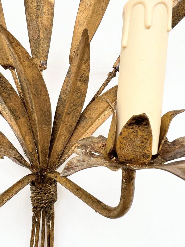 Paire d'Appliques ''Gerbe de Blé