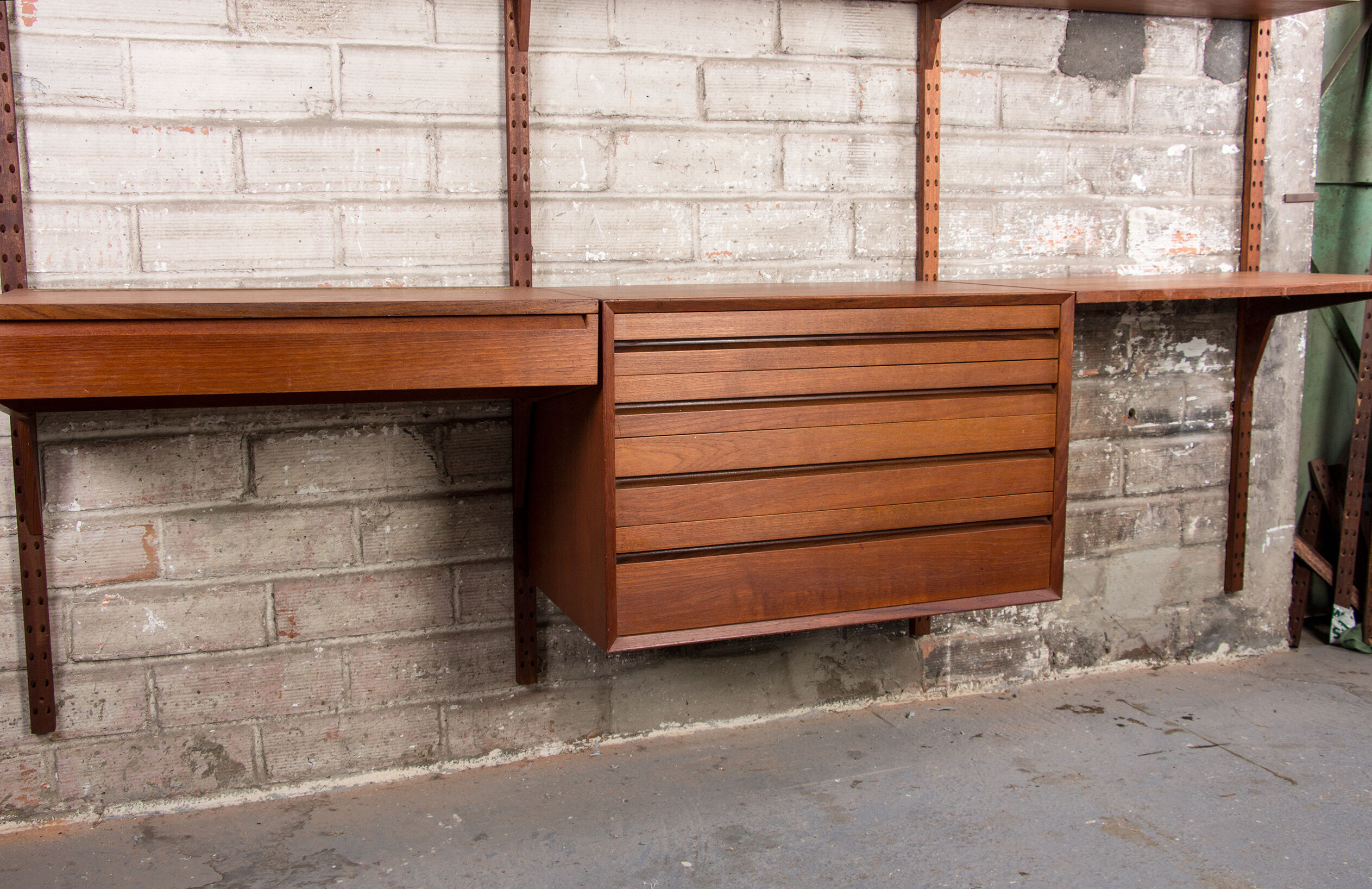 Danish modular teak shelf by Poul Cadovius 1960