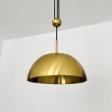 Breathtaking Brass Pendant Lamp with Counterweight by Florian Schulz