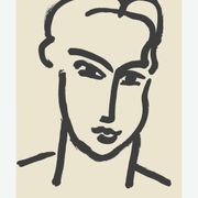 "Grande tête de katia" lithographie