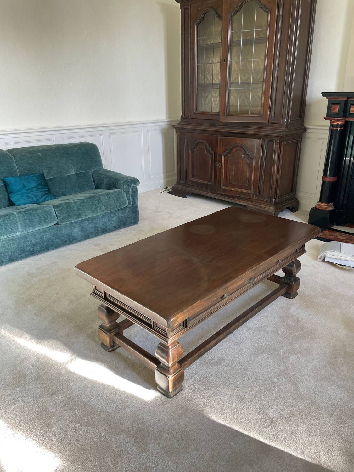 Table basse rectangulaire en chêne massif