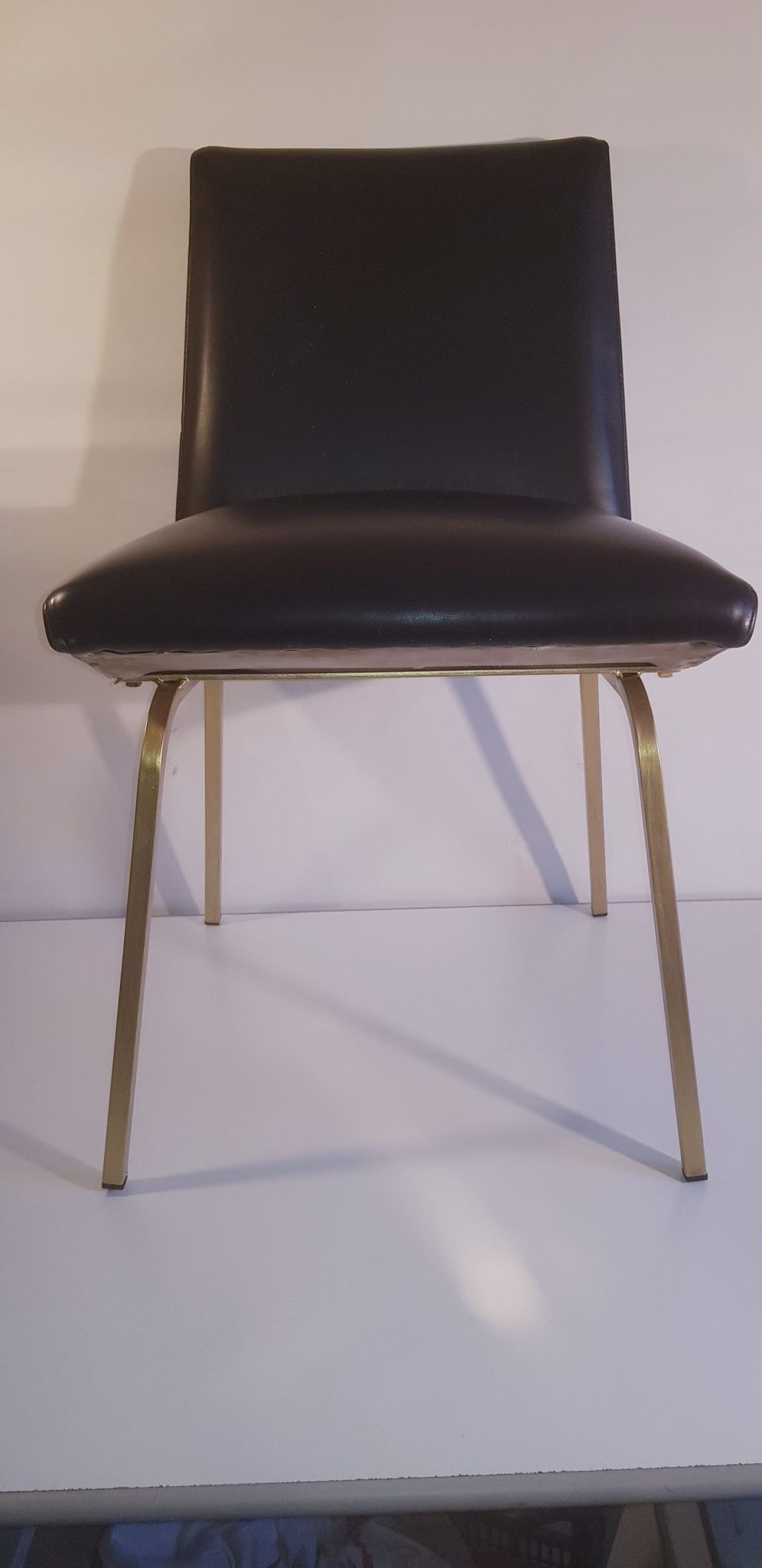 4 office chairs in vintage black skai