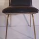 Set de  4 chaises de bureau en skaï noir vintage