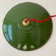 Pair of old green enamelled suspensions